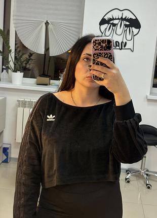 Жіночий світшот adidas укорочений оверсайз