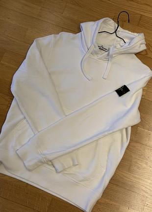 Біле худі stone island із патчем — s - 6500 грн.