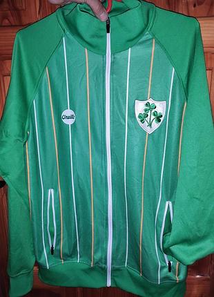 Спорт вінтажна ретро-олімпійка збірної ірландії з футболу (ireland retro track jacket) від відомого ірландського бренда o'neills.м