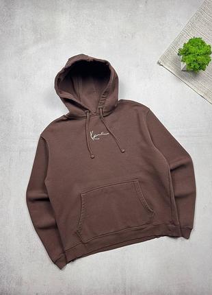 Худі кофта з капюшоном коричнева karl kani centre logo оригінал