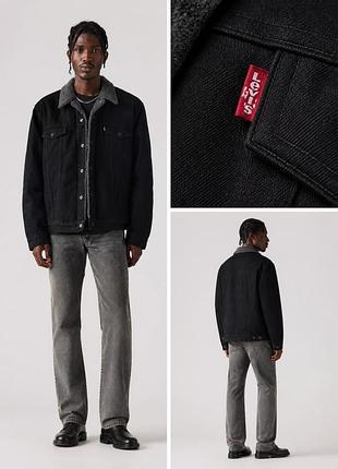 Куртка джинсовая с утеплением levi’s type iii sherpa trucker jacket / куртка левис джинсов m
