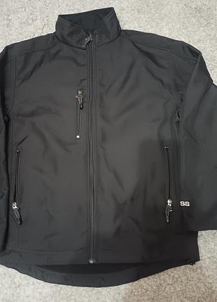 Вітровка чоловіча спортивна softshell чорна