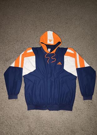Худи, анорак-ветровка adidas (colorblock / vintage)