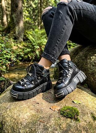Кожаные кроссовки new rock nomada negro 2