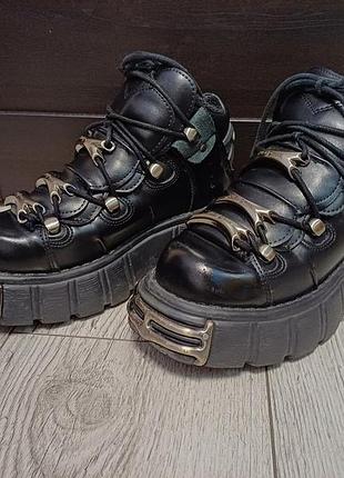 Кожаные кроссовки new rock nomada negro 4