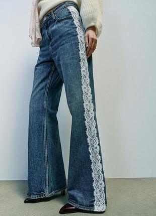 Джинсы z1975 bootcut с высокой посадкой и боковым кружевом