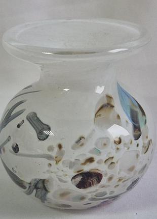 Mdina glass винтажная ваза художественное стекло мальта отличный декор