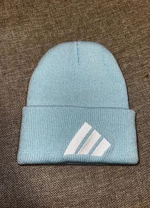Шапка унісекс adidas біні блакитна