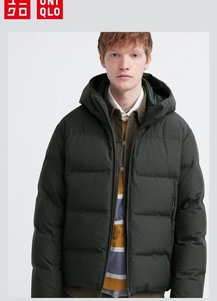 Теплый зимний бесшовный пуховик 3d cut uniqlo