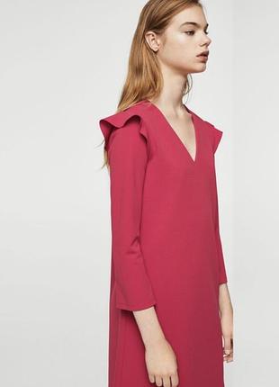 Малинова сукня mango 7
