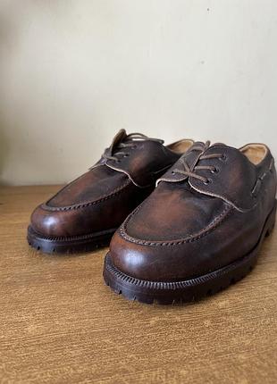 Шкіряні топсайдери / туфлі на підошві vibram (розмір 44.5 / 28.5 см)