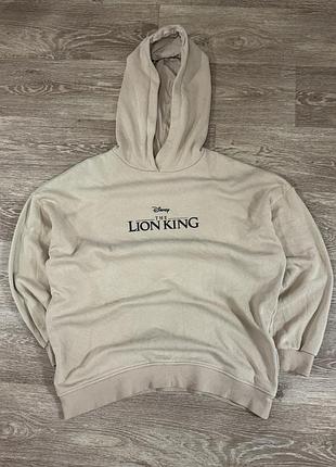 Толстовка жіноча primark disney «король лев» oversize, бежева, розмір s