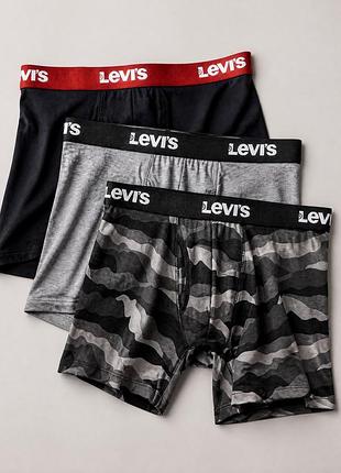 Трусы-боксеры levi's / боксеры левис мужские камуфляж серые | оригинал | m, l