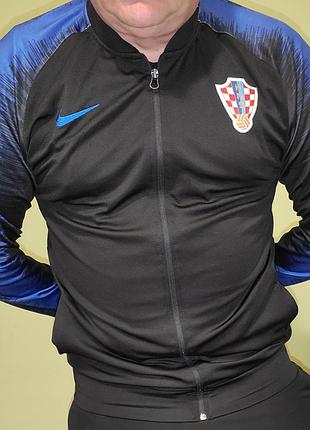 Спорт фирменная мужская спортивная олимпийка мастерка кофта футбольная nike croatia 2018 world cup anthem jacketm-л