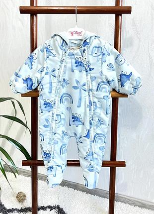 🍂комбінезон демі в звірятках від next baby на 3 міс., 62 см., 6 кг.