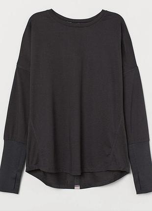 Лонгслів жіночий h&m спортивний сірий xl