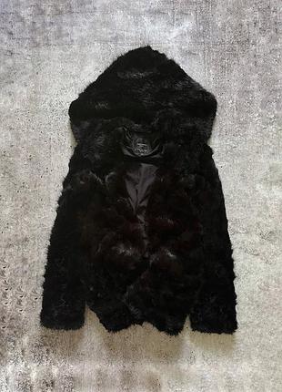 Шуба жіноча з капюшоном подовжена avantgarde gothic zara s m чорна