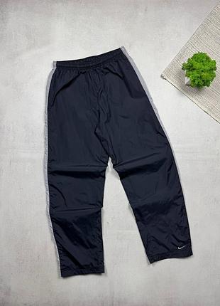 Нейлонові спортивні штани чоловічі nike vintage 90s прямі чорні