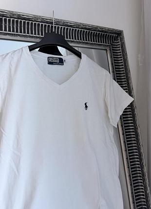 Футболка чоловіча polo ralph lauren біла розмір m