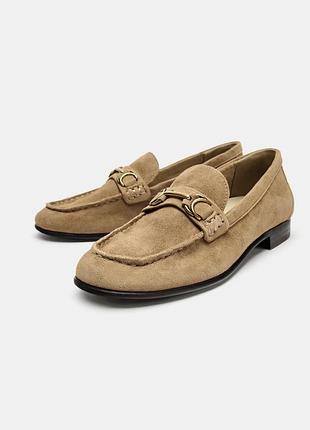 Лофери жіночі zara бежеві
