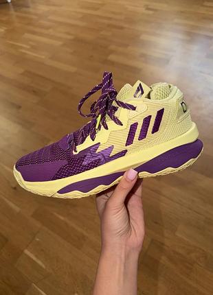 Кросівки чоловічі adidas dame 8 «dame time» жовто-фіолетові 38 розмір