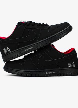 Nike sb dunk low x supreme 94 "black"👕 6