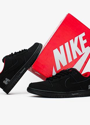 Nike sb dunk low x supreme 94 "black"👕 7