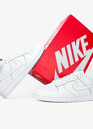 Nike dunk low "full white"👕 3