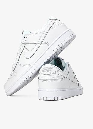 Nike dunk low "full white"👕 6