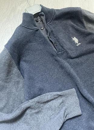 Светр чоловічий us polo assn сірий