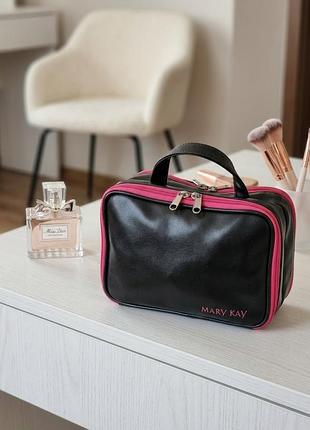 Mary kay оригинал, объемная косметичка кейс органайзер для косметики. редкая коллекция! состояние новой.