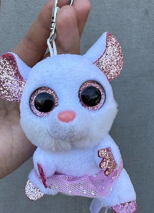 М'який брелок ty beanie boo's nina the mouse (мишка-балерина ніна