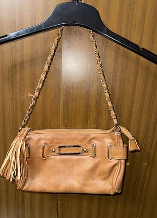Сумка в стилі jimmy choo коричнева під шкіру