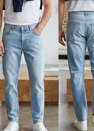Стильные мужские джинсы h&amp;m tapered regular fit xl -xxl