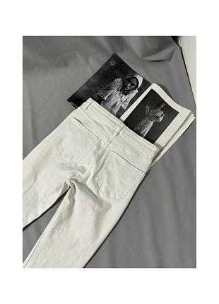 Білі вкорочені джинси zara 6