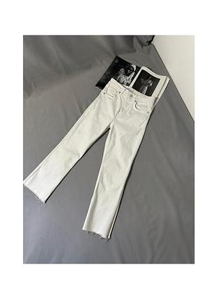 Білі вкорочені джинси zara 4
