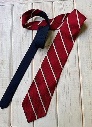 Вінтажна шовкова двостороння краватка (reversible tie) від бренду tommy hilfiger.