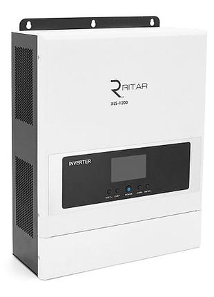 Гибридный инвертор ritar xls-1200 1000 вт/1200 ва, 12 в, mppt 30 а, заряд 10/20 а, чистая синусоида