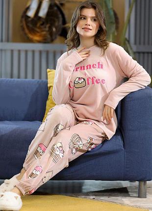 Теплая флисовая пижама primark р.3xl\4xl