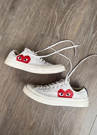 Кеди chuck 70 comme des garçons play x chuck 70 converse low 'milk'