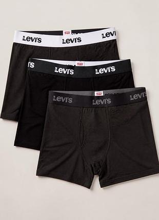 Труси-боксери levi’s boxer briefs black / боксери левіс чорні | оригінал | s