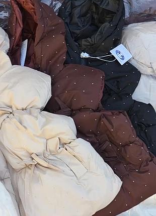 Осіння жилетка для дівчинки в стразах