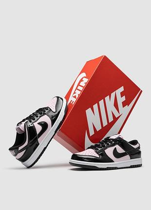 Nike dunk low pink/black patent 5