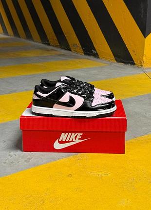 Nike dunk low pink/black patent 2