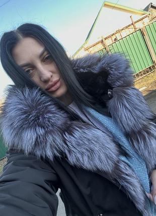 Тепла парка з натуральним хутром