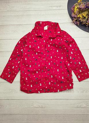 Новогодняя рубашка h&amp;m 1.5-2 года (86-92)