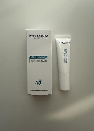 Нова паста для регенерації шкіри при лікуванні бородавок podopharm verru immuno skin care paste подофарм паста для догляду за шкірою 12 мл