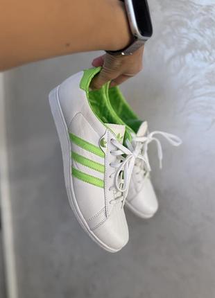 Кросівки жіночі adidas superstar sleek green white