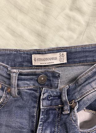 Джинси жіночі stradivarius кльош сині 2