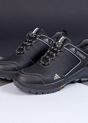 Чоловічі зимові термо кросівки adidas terrex, чоловічі чорні термо кросівки, зимові високі кросівки goretex 41